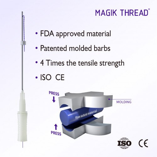 Korea sterile v line absorbable face twist mono barbed pdo nose lift thread tornado cog 3d 4d 6d pdo thread