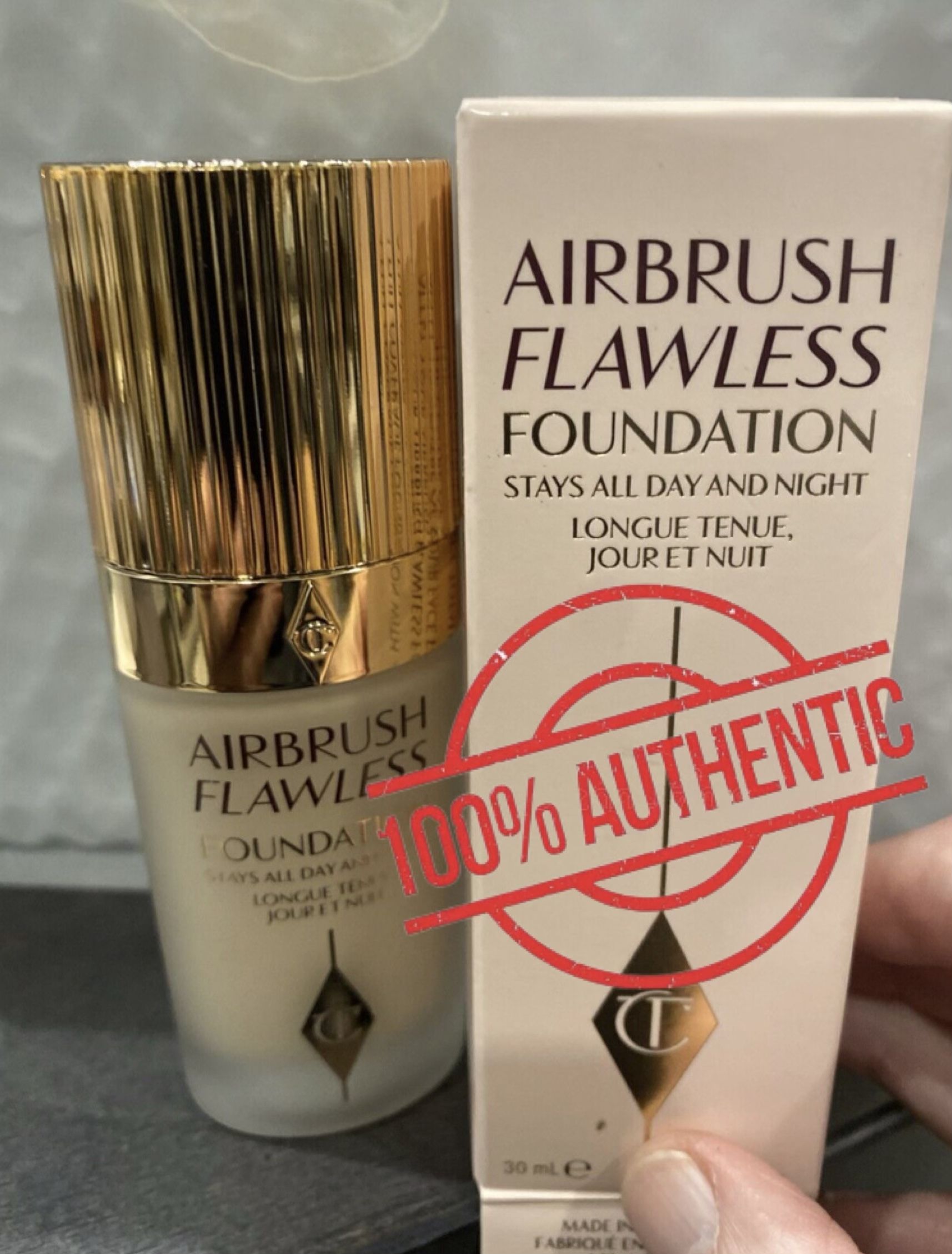 100% Authentic Charlotte Tilbury Airbrush Flawless Foundation 3 Cool 30ml