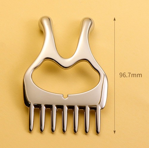 Multifunctional health care head massage comb four-in-one metal nose scraper artifact beauty tool