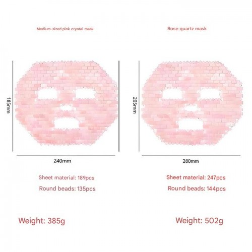 Rose Quartz New Crystal Jade Stone Facial Mask Hand-woven Beauty SPA Eye Curtain