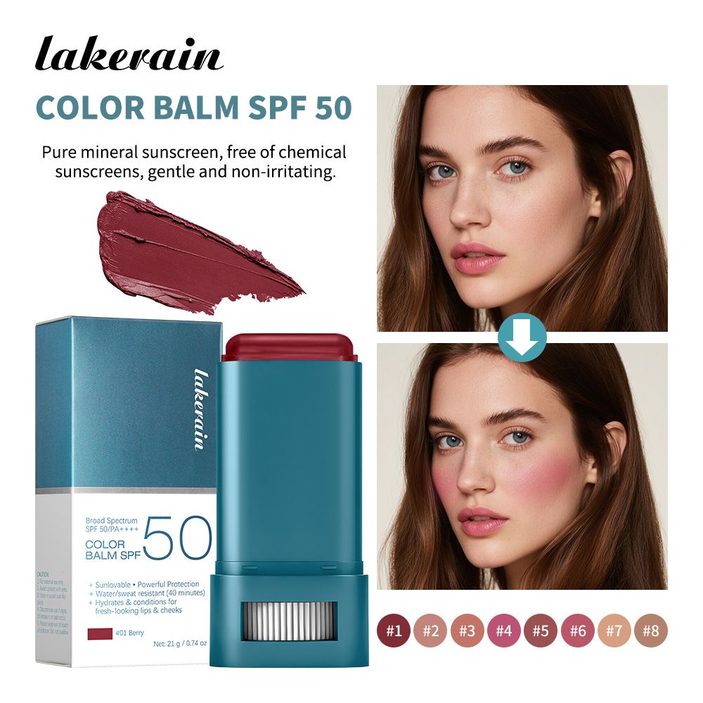Lakerain Cream Blush, Natural Nude Makeup Solid Blush, Brightening Complexion Face Contour Rouge Blush for Daily Women Makeup
