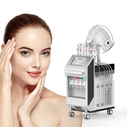 2023 Multifunctional Hydra facial machine 9 water light needles water light LED hydrating handle