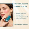 Lakerain Cream Blush, Natural Nude Makeup Solid Blush, Brightening Complexion Face Contour Rouge Blush for Daily Women Makeup