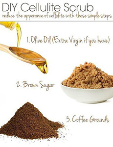 100% Organic Coffee Body Scrub with Salt and Vitamin E 200G with Custom Label