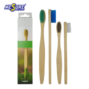 100% plastic free biodegradable natural whitening bamboo toothbrush