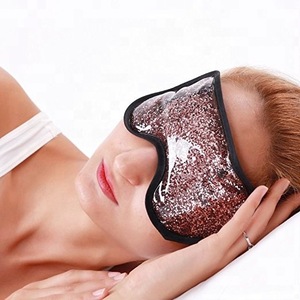 2018 new fashion ideas Amazon hot sale China factory beauty personal care therapy hot cold sleep pack gel glitter eye mask