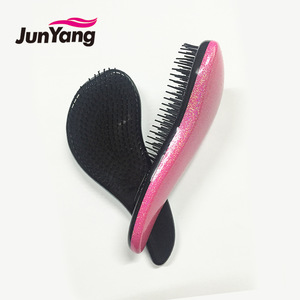 2018 new wholesale bling glitters mini detangler hair brush