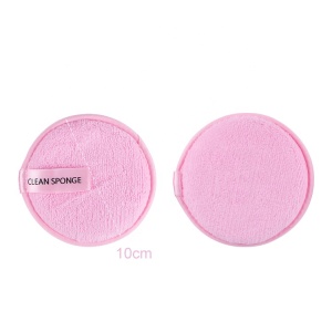 2020 Hot selling Short Microfiber Pink 3pcs Bag Reusable Facial Fiber Remover Pads Chemical Free Sponge Makeup Remover Pads