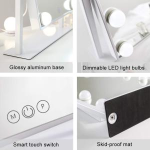 2021 Newest Hollywood Makeup Vanity Mirror Tabletops Lighted Cosmetic Mirror with 3 COLORS LED Light adjustable Bulbs