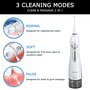 300ml ipx7 Cordless Portable Water Flosser Dental Oral Irrigator for Teeth Braces Bridges Care