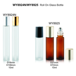 5ml 8ml 10ml 12ml 15ml 30ml amber clear gold perfume bottle roll on glass bottle essential oil roller bottles