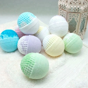 Ball shape fizzy bath bomb with gift toy inside