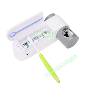 Bathroom Set UV Toothpaste Dispenser Holder Toothbrush Sterilizer