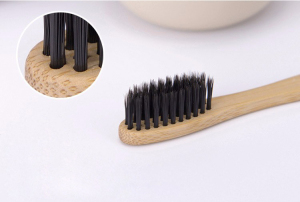 biodegradable logo toothbrush private laser logo personalized bamboo toothbrush with medium bristle