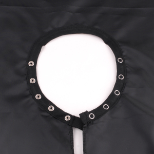 Black salon cape hair cutting barber cape with buttons