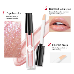 Custom Logo Wholesale Private Label Natural Organic Moisturizing Glossy Nude Shimmer Glitter Lip Gloss Private Label Gloss Lip