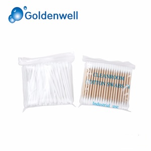 Disposable Medical Wood Stick Cotton Swab, cotton ear buds