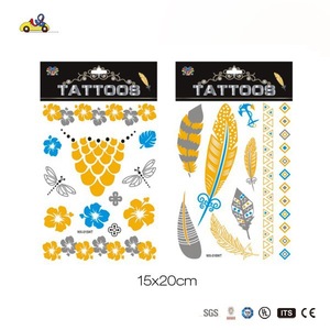 DIY Flash Tattoo with Gold and Silver Temporary Body Art