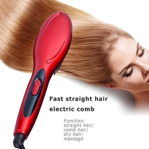 Dropshipping Electric comb Flat Irons Straight Hair Brush Comb EU US Plug Fast Hair Straightener Comb