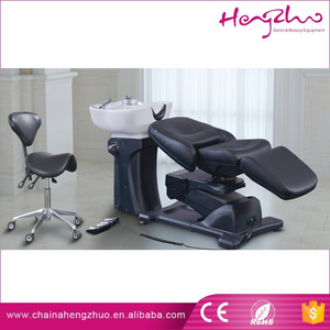 Electric backwash hair washing chair 90 degree rotation Shampoo bed for barbershop