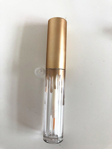Empty Round Clear Gold Plastic Mini Liquid Mascara Lipgloss Eyeliner Tube 3.5ml 2.5ml