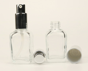 Glass Square Refillable Atomizer Spray Perfume Bottle Empty for Man Scent Aftershave Bottle for Travel