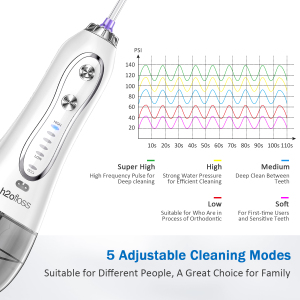 H2Ofloss 2021 best usb rechargeable dental water flosser ipx7 oral irrigator flosser