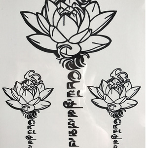 Henna Butterfly Waterproof Fake Flash Tattoo Stickers 3D Roses Flower Temporary Tatoo paste Summer Style