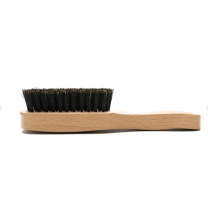 High Quality 100% Natural Boar Bristle Wooden Black long handle curved  wave brush