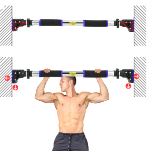 Home gym equipment Adjustable Fitness Gym Heavy Duty No Screws Adjustable Doorway Pull Up Bar Chin Up Horizontal Bar Grips