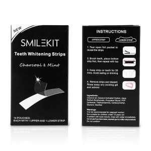 Home Use Active Carbon Whiten Tooth Charcoal Non Peroxide Teeth Whitening Strips Teeth with Private Label