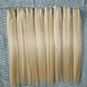 hot new products Various High Quality human hair Platinum Blonde Clip in White Hair Extensions