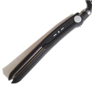 HW-99828 Professional 65w titanium flat iron hair straightener custom logo adjustable temperature