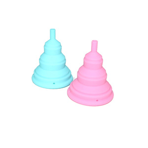 Lady Menstruation Folding Sterile Cup Free Sample Female Silicone Period Fda Approved Medical Collapsible Menstrual Cup