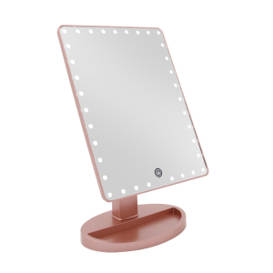 LED Travel Mirror Makeup Lighted Vanity Desktop Makeup mirror With LED lighting