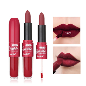 Lipstick  Non-stick Cup  Matte Lip Stick and Lip Gloss 2 in 1 for Beauty Lip