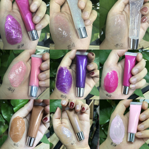 Make your own brand glitter lip gloss wholesale moisturizing lip gloss plumper