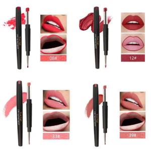 matte tube private label custom waterproof natural lip stick makeup matte lipstick and lipliner 2 in 1 pencil