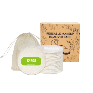 New Arrival organic reusable makeup remover pads with jade roller