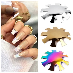 New French Acrylic Tips Line Edge Shape Trimmer Nails Accesories Art Tools Deep Mold Smile Line Cutter