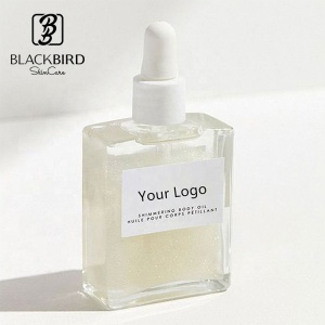 ODM/OEM Private Label Natural Moon Milk Shimmer Skin Moisturizing Body Glow Glitter Essential Shimmering Jasmine Body Oil