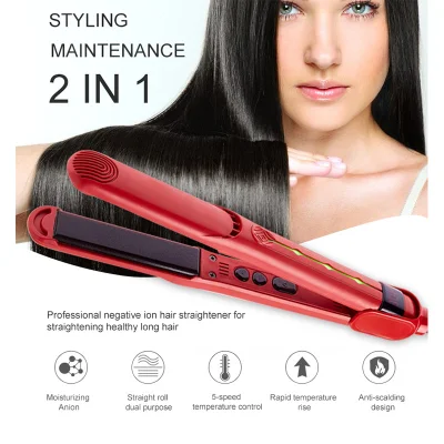 Plancha Type Infrared Hair Straightener Curling Iron