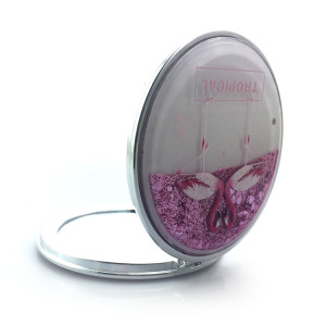 Plastic shiny compact mirror mini folding pocket mirror