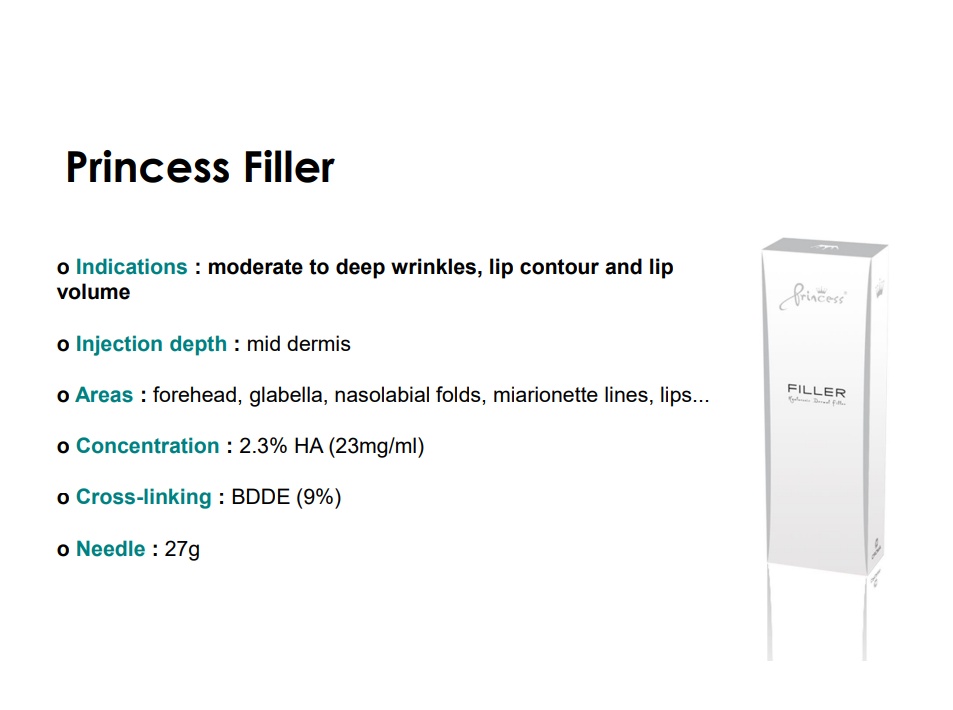 Princess Filler Hyaluronic Acid Filler HA Filler Dermal Filler made in Korea 