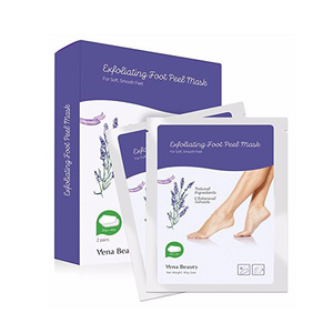 Private label lavender foot massage care mask pad skin peeling baby foot mask
