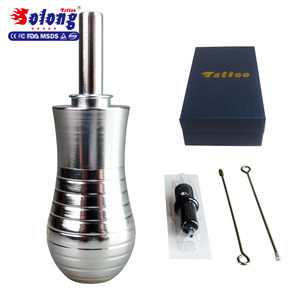 Solong Tattoo New Aluminum Tattoo Grip for All Coils & Rotary Tattoo Machine 30MM Full Adjustable with Needle G205