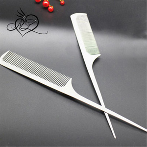 Stainless Steel Professional Hair Comb Ultra-thin Anti-Static B Salon Hair Styling Hairdressing Barbers Brush Combs