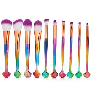 The new 10Pcs cosmetic brush package of 2019 is a specialty powder sole powder eye brushed bristle rose handle cosmetic tool