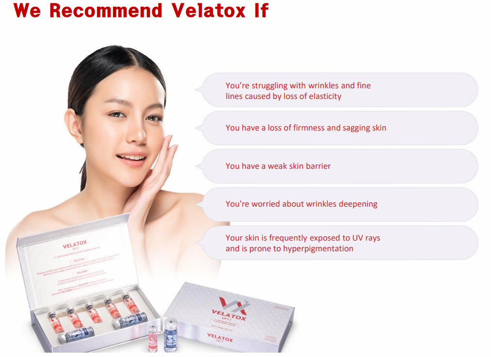 VELATOX Premium Skin Booster with 11 Cell Growth Factors