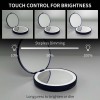New Double-sided Rechargeable Dual Power Supply Round LED Makeup Mirror Portable And Convenient For Travel With Solar Power Function And Pocket Size.